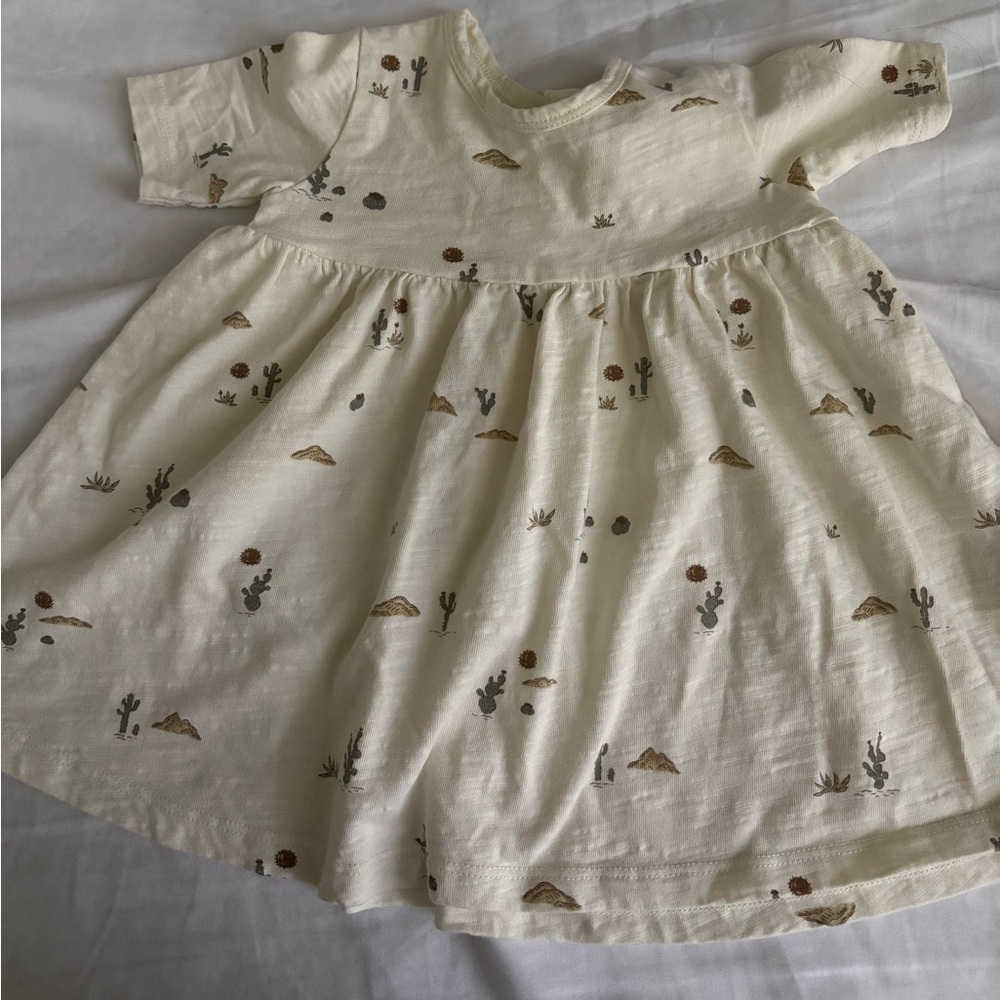 Rylee + Cru Cream Desert-Print Cotton Dress